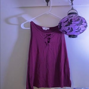 A cute purple sleeveless shirt